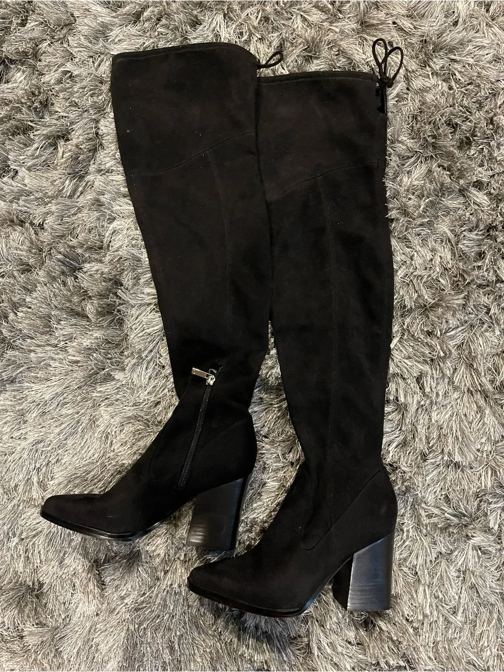 Marc Fisher Over-the-Knee Block Heel Suede Boots - 5.5